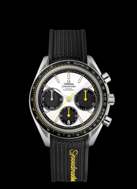 Omega Speedmaster Racing Co-Axial Chronograph Silver-Yellow / Rubber (326.32.40.50.04.001)