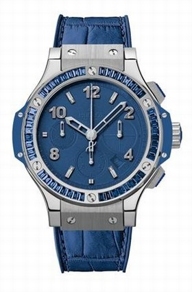 Hublot Tutti Frutti Matte Blue Dial Automatic Blue Rubber Alligator Unisex Watch 341.SL.5190.LR.1901