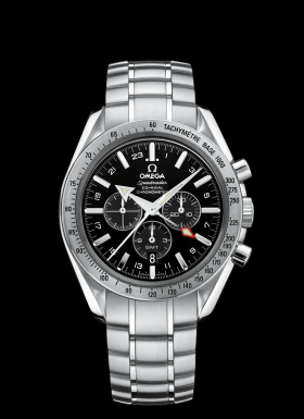 Omega Speedmaster Broad Arrow Co-Axial GMT Black / Bracelet (3581.50.00)