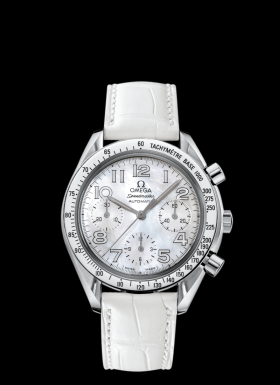Omega Speedmaster Reduced Ladies MOP / White leather (3834.70.36)