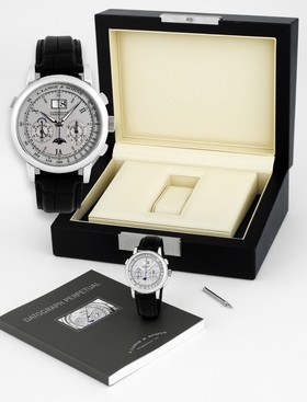 A. Lange & Sohne Datograph Perpetual Platinum / Silver (410.025)