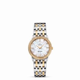 Omega Deville Prestige Quartz 27mm Two Tone / Diamond / Diamond MOP (413.25.27.60.55.001)
