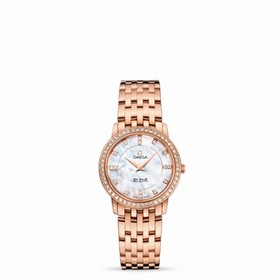 Omega Deville Prestige Quartz 27mm Red Gold / Diamond / Diamond MOP (413.55.27.60.55.002)
