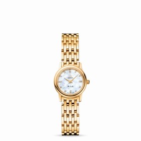 Omega Deville Prestige Quartz 22mm Yellow Gold / Bracelet / Diamond MOP (4170.76.00)
