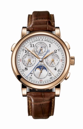 A. Lange & Sohne 1815 Rattrapante Perpetual Calendar Pink Gold (421.032)