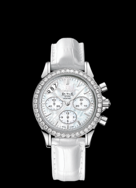 Omega Deville Chronograph Co-Axial 35mm MOP / Alligator (422.18.35.50.05.002)