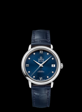 Omega Prestige Co-Axial Lady Blue Dial Diamonds (424.13.33.20.53.001)