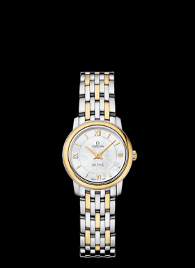 Omega Deville Prestige Quartz Ladies 24.5mm Two Tone / MOP (424.20.24.60.05.001)