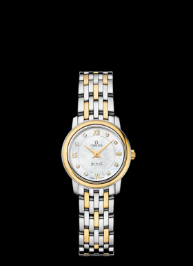 Omega Deville Prestige Quartz Ladies 24.5mm Two Tone / MOP (424.20.24.60.55.001)
