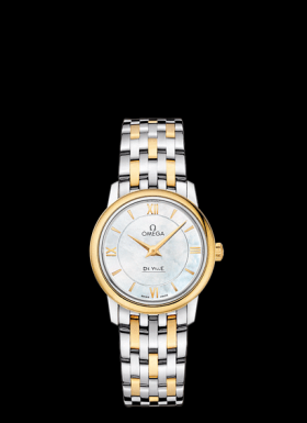 Omega Deville Prestige Quartz 27mm Two Tone / MOP (424.20.27.60.05.001)