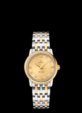 Omega Deville Prestige Quartz 27mm Two Tone / Diamond (424.20.27.60.58.001)