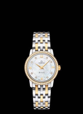 Omega Deville Prestige Quartz 27mm Two Tone / Diamond / Diamond MOP (424.25.27.60.55.001)