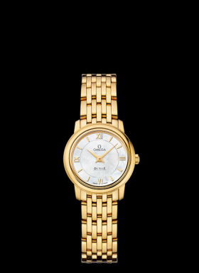 Omega Deville Prestige Quartz Ladies 24.5mm Gold / MOP (424.50.24.60.05.001)
