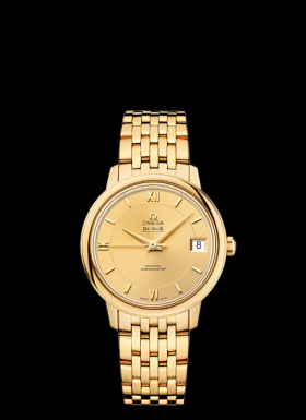 Omega DeVille Prestige Co-Axial 32.7 Yellow Gold Bracelet (424.50.33.20.08.001)