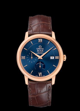 Omega Deville Prestige Co-Axial Power Reserve Red Gold / Blue Dial (424.53.40.21.03.002)