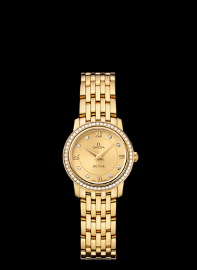 Omega Deville Prestige Quartz Ladies 24.5mm Gold / Diamond (424.55.24.60.58.001)