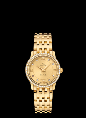 Omega Deville Prestige Quartz 27mm Gold / Diamond (424.55.27.60.58.001)