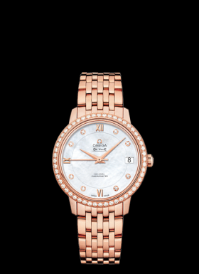 Omega DeVille Prestige Co-Axial 32.7 Red Gold Diamond Bracelet (424.55.33.20.55.002)