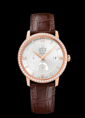 Omega Deville Prestige Co-Axial Power Reserve Red Gold / Diamond Bezel (424.58.40.21.52.002)