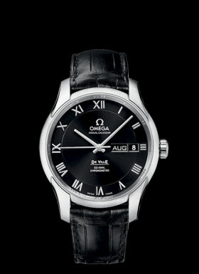 Omega Deville Annual Calendar Co-Axial Black / Alligator (431.13.41.22.01.001)
