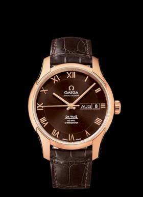 Omega Deville Annual Calendar Co-Axial Gold / Brown / Alligator (431.53.41.22.13.001)