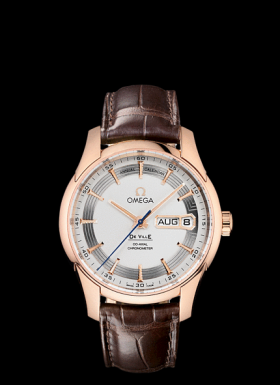 Omega Deville Hour Vision Annual Calendar Co-Axial Gold / Silver / Alligator (431.63.41.22.02.001)