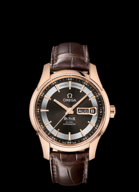 Omega Deville Hour Vision Annual Calendar Co-Axial Gold / Brown / Alligator (431.63.41.22.13.001)