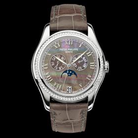 Patek Philippe Annual Calendar 4936 White Gold Diamond Black Mother of Pearl (4936G-001)