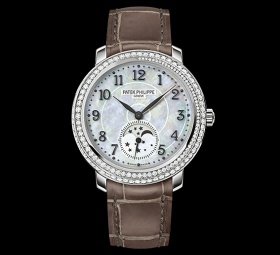 Patek Philippe Moonphase 4968 White Gold White Mother of Pearl (4968G-010)