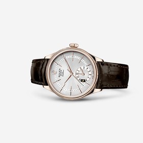 Rolex Cellini Dual Time Everose Silver Brown (50525-0008)