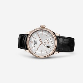 Rolex Cellini Dual Time Everose Silver Black (50525-0009)