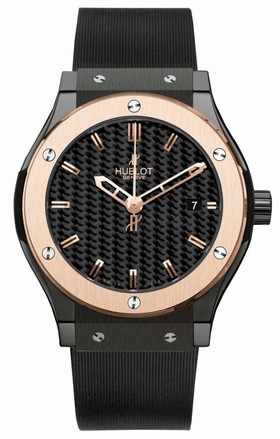 Hublot Classic Fusion Black Carbon Fiber Automatic Black Rubber Men's Watch 542.CP.1780.RX
