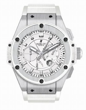 Hublot Big Bang King Power White Dial Automatic Chronograph White Rubber Men's Watch 709.ZE.2110.RW