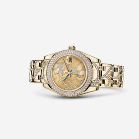 Rolex Datejust Pearlmaster 34 Yellow Gold Diamond Flammee (81338-0093)
