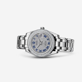 Rolex Datejust Pearlmaster 34 White Gold Double Diamond Paved Roman (81339-0012)