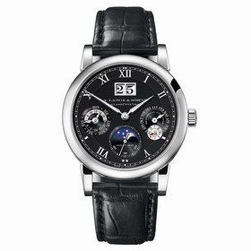 A. Lange and Sohne Langmatik Perpetual Black Dial 18K White Gold Men's Watch 310.026
