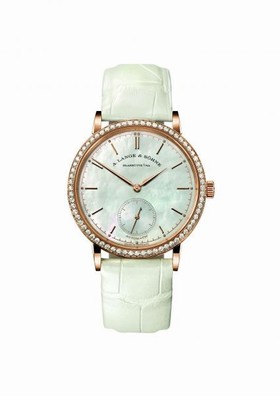 A. Lange and Sohne Saxonia 18K Yellow Gold Diamond Automatic Ladies Watch