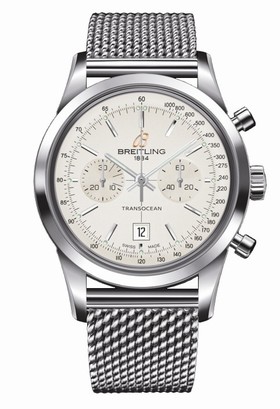 Breitling Transocean Chronograph 38 Silver / Milanese (A4131012.G757.171A)