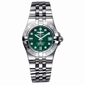 Breitling Galactic 30 Green / Diamond / Bracelet (A71340L2.L516.368A)