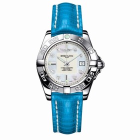 Breitling Galactic 32 MOP / Diamond / Blue Alligator (A71356L2.A708.126Z)