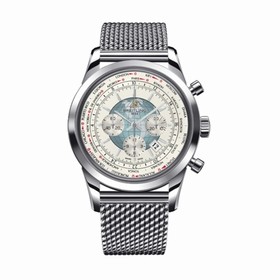 Breitling Transocean Chronograph Unitime Silver / Milanese (AB0510U0.A732.152A)