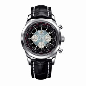 Breitling Transocean Chronograph Unitime Black / Black Alligator (AB0510U4.BB62.760P.A20BA.1)