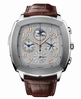 Audemars Piguet Classic Tradition Perpetual Calendar Silver Dial Brown Leather Men's Watch 26567TIOOD092CR01