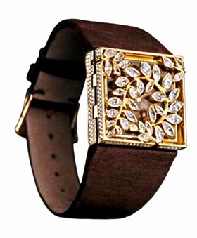Audemars Piguet Danae Brown Dial 18kt Yellow Gold Diamond Satin Ladies Watch 67495BAZZA080MR01