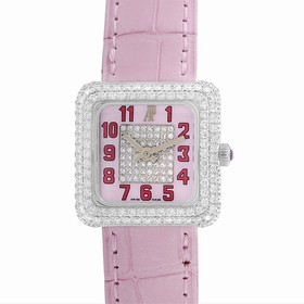 Audemars Piguet Diamond Pave Pink Dial Ladies Watch 67432BCZZA078CR02