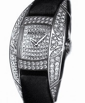 Audemars Piguet Dream Diamond Pave Dial 18kt White Gold Black Satin Ladies Watch 67439BCZZA004SU02