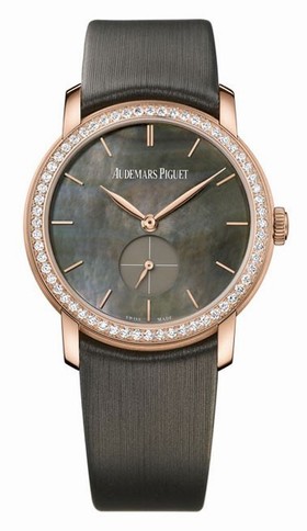 Audemars Piguet Jules Audemars Manual Wind Diamond Black Mother of Pearl Ladies Watch 77240OR.ZZ.A009SU.01