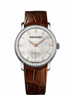 Audemars Piguet Jules Audemars Manual Wind Diamond Mother of Pearl Dial Ladies Watch 77240BC.ZZ.A808CR.01