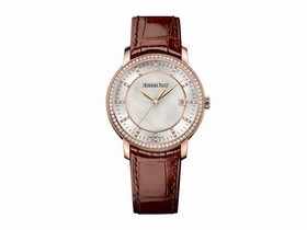 Audemars Piguet Jules Audemars Silver Diamond Dial 18kt Pink Gold Mens Watch 15171OR.ZZ.A809CR.01