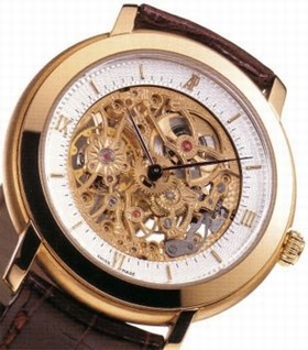 Audemars Piguet Jules Audemars Skeleton Dial 18k Rose Gold Brown Leather Men's Watch 15058ORO0067CR01